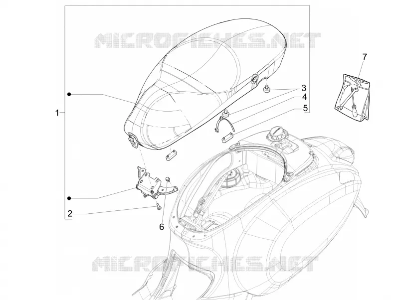 Selle/sieges VESPA VESPA-SCOOTER 150 SPRINT 2015  Sprint 4T 3V ie