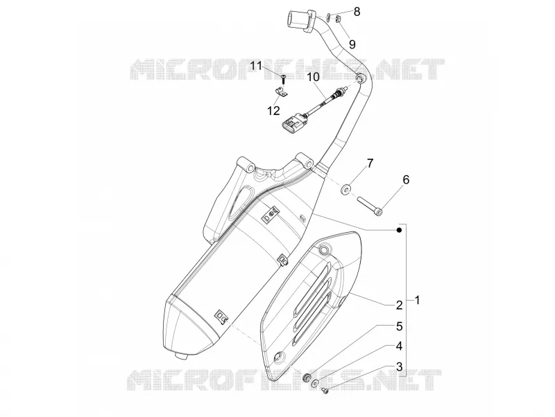 Silencieux VESPA VESPA-SCOOTER 150 SPRINT 2015  Sprint 4T 3V ie