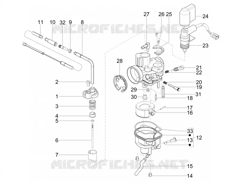 Composants de carburateur VESPA VESPA-SCOOTER 50 SPRINT 2016  Sprint 2T