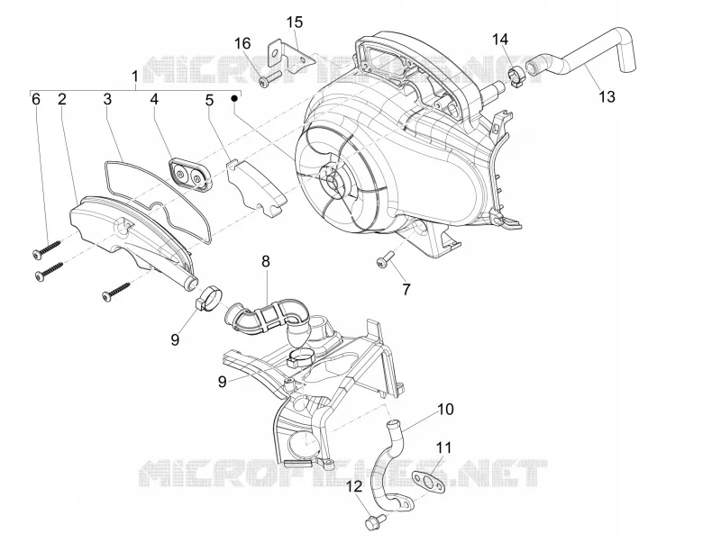 BOITE AIR SECONDAIRE VESPA VESPA-SCOOTER 50 SPRINT 2015  Sprint 4T 2V 25 km/h