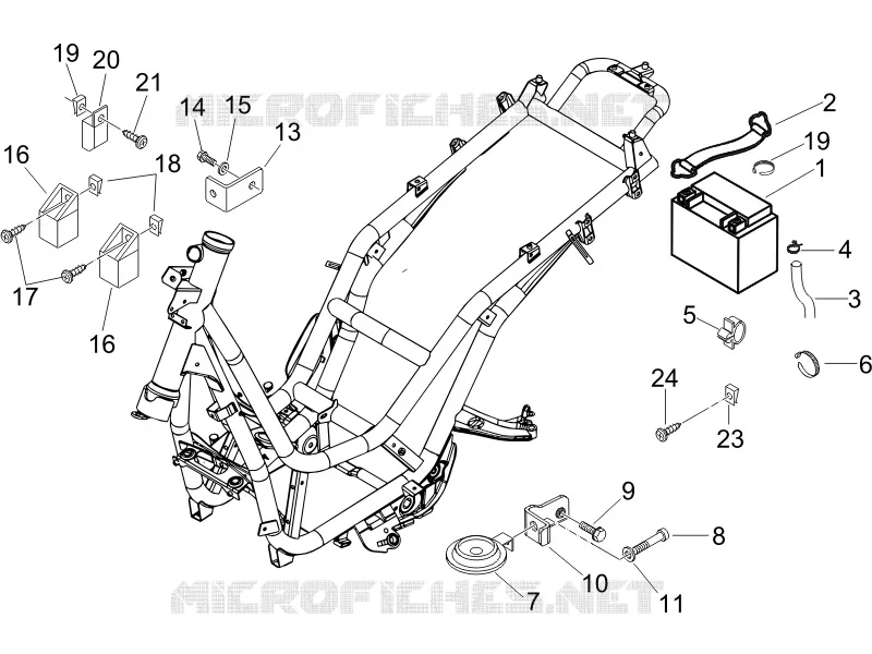 Relais - Batterie - Avertisseur sonore PIAGGIO PIAGGIO-SCOOTER 250 BEVERLY 2009  Beverly Cruiser E3