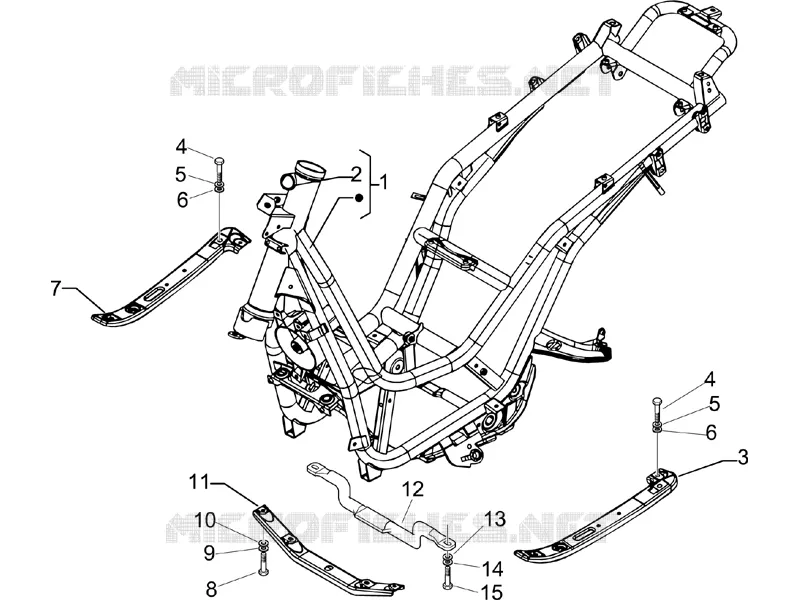 Châssis/coque PIAGGIO PIAGGIO-SCOOTER 250 BEVERLY 2006  Beverly ie Sport E3