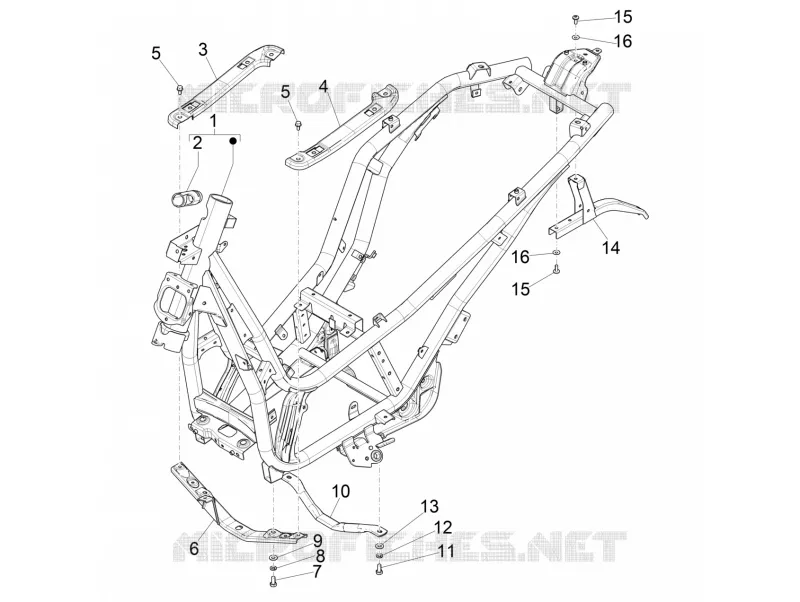 Châssis/coque PIAGGIO PIAGGIO-SCOOTER 300 BEVERLY 2016  Beverly ie ABS E4