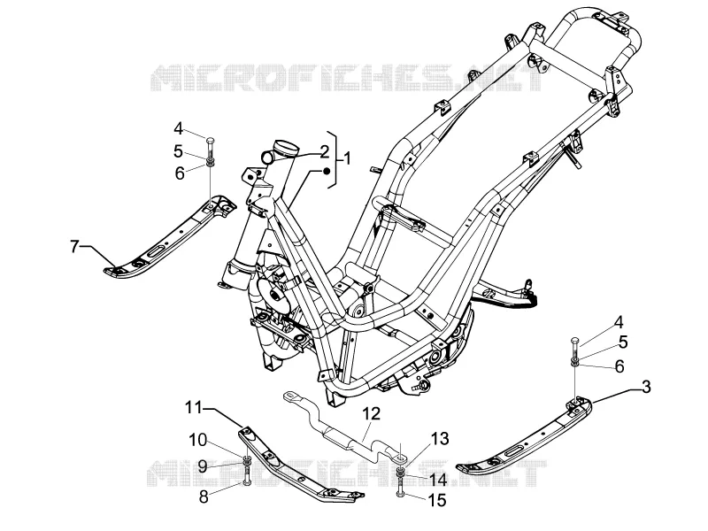 Châssis/coque PIAGGIO PIAGGIO-SCOOTER 300 BEVERLY 2009  Beverly ie Tourer E3