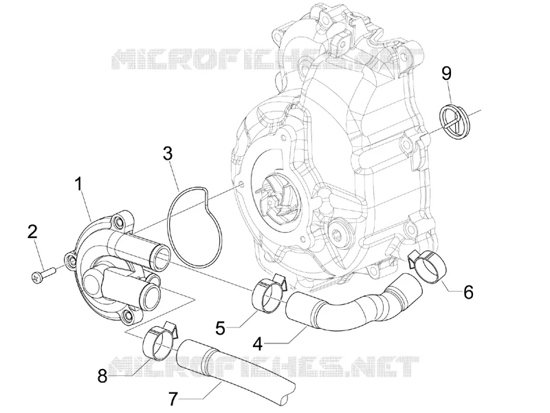 Pompe à eau PIAGGIO PIAGGIO-SCOOTER 300 BV 2011  BV ie Tourer