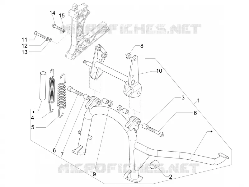 Béquille/s PIAGGIO PIAGGIO-SCOOTER 500 MP3 2016  MP3 500 Business