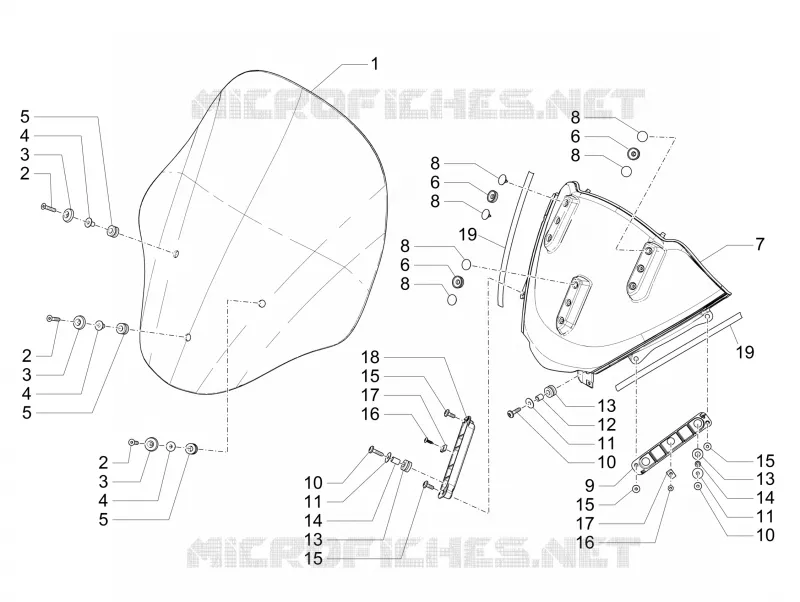 Pare-brise - Glaces PIAGGIO PIAGGIO-SCOOTER 500 MP3 2016  MP3 500 Business