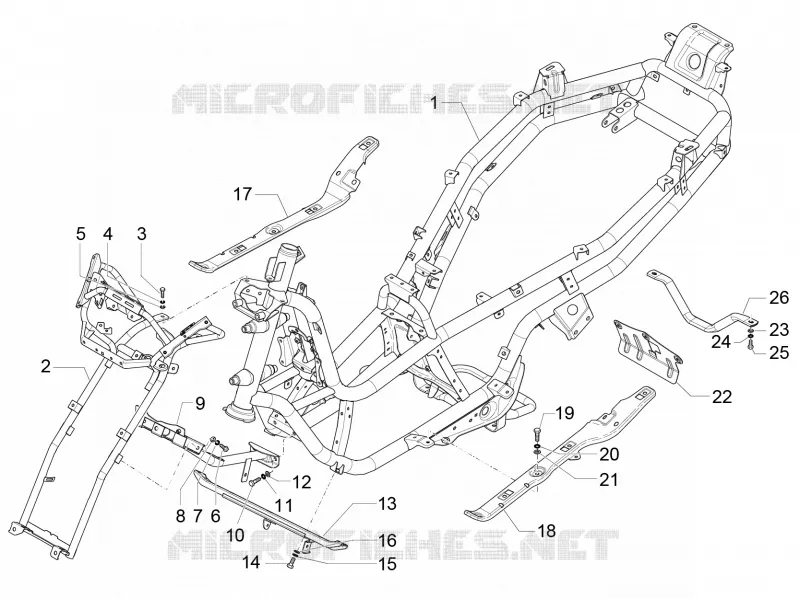 Châssis/coque PIAGGIO PIAGGIO-SCOOTER 500 MP3 2014  MP3 500 Sport