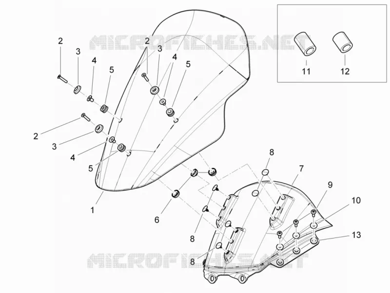 Pare-brise - Glaces PIAGGIO PIAGGIO-SCOOTER 500 MP3 2011  MP3 500 Business