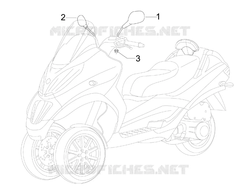 Rétroviseur/s PIAGGIO PIAGGIO-SCOOTER 500 MP3 2013  MP3 500 Sport