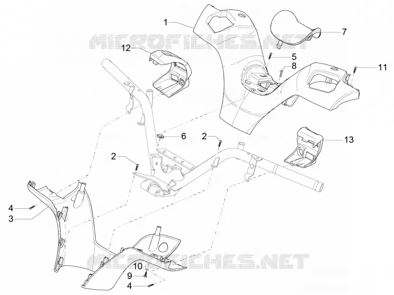 Couvertures guidon PIAGGIO PIAGGIO-SCOOTER 500 MP3 2016  MP3 500 Sport E4