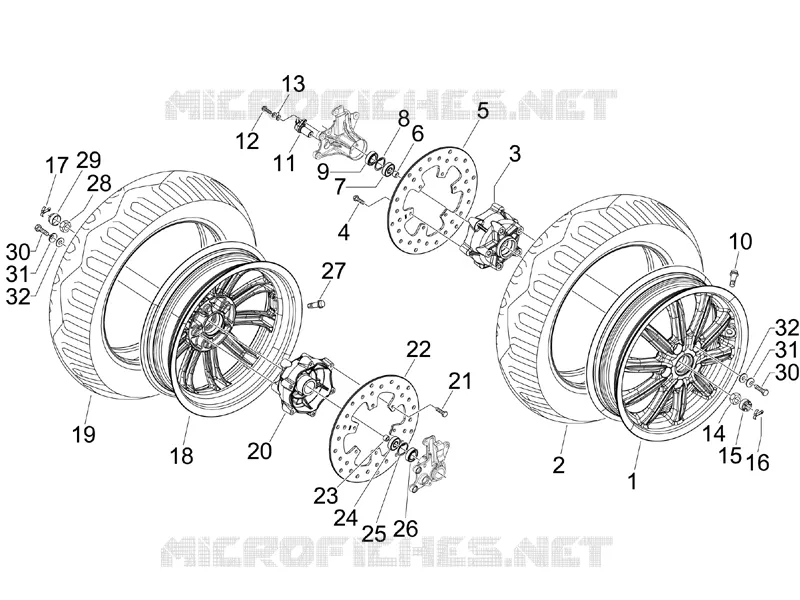 Roue avant PIAGGIO PIAGGIO-SCOOTER 500 MP3 2012  MP3 500 Business