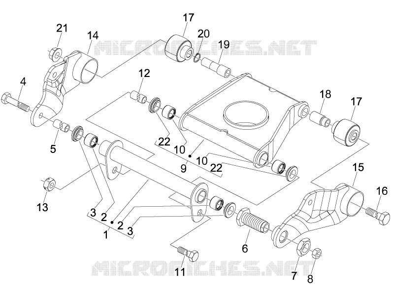 Bras oscillant PIAGGIO PIAGGIO-SCOOTER 500 MP3 2010  MP3 500 Sport