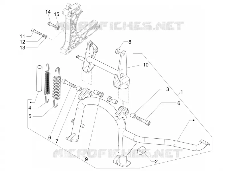 Béquille/s PIAGGIO PIAGGIO-SCOOTER 500 MP3 2018  MP3 500 Sport ABS E3-E4