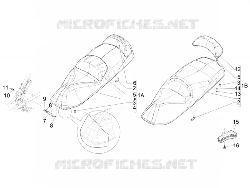 Selle/sieges PIAGGIO PIAGGIO-SCOOTER 500 MP3 2018  MP3 500 Sport ABS E3-E4