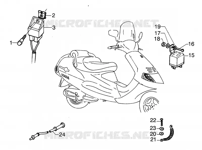 Dispositifs électriques PIAGGIO PIAGGIO-SCOOTER 125 HEXAGON 2000  HEXAGON LX4