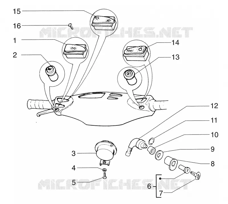 Dispositifs électriques PIAGGIO PIAGGIO-SCOOTER 125 SFERA 1998  Sfera 125