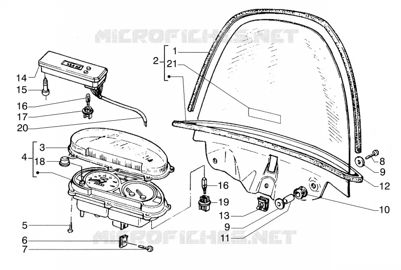 Pare-brise PIAGGIO PIAGGIO-SCOOTER 125 SUPER-HEXAGON Other year  Super Hexagon GTX 12