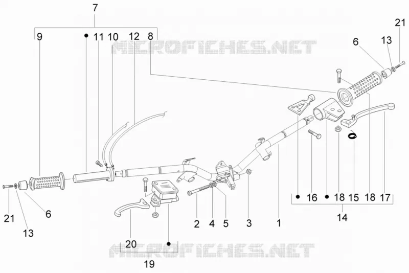 Guidon - Maître cylindre PIAGGIO PIAGGIO-SCOOTER 150 LIBERTY 2011  Liberty 4T 2V E3 PTT