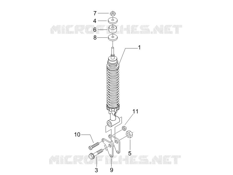 Suspension arrière - Amortisseur/s PIAGGIO PIAGGIO-SCOOTER 150 LIBERTY 2011  Liberty 4T 2V E3 PTT