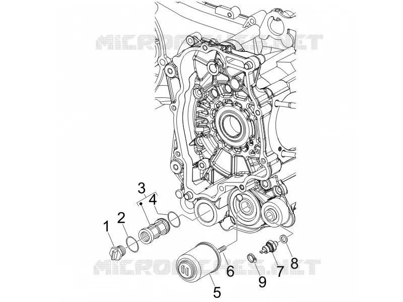 Couvercle volant magnetique - Filtre à huile PIAGGIO PIAGGIO-SCOOTER 150 LIBERTY 2008  Liberty 4T Sport E3