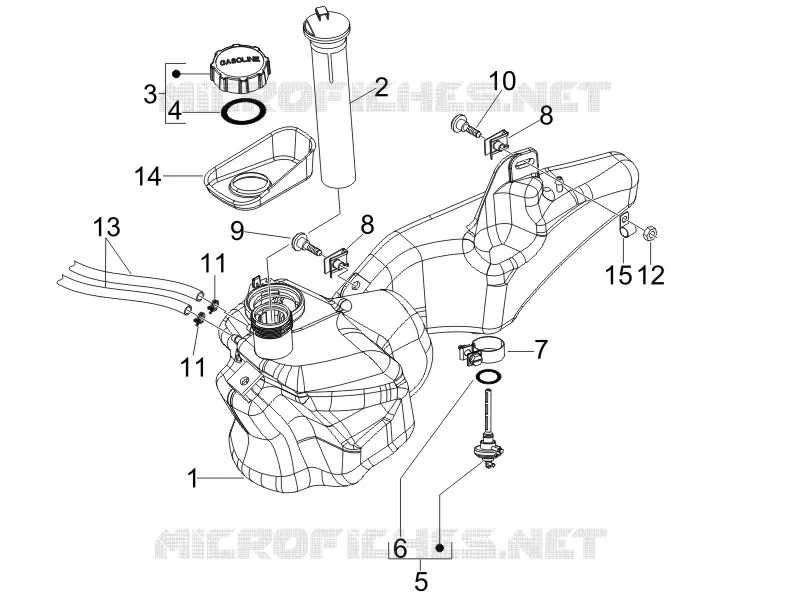 Réservoir carburant PIAGGIO PIAGGIO-SCOOTER 150 LIBERTY 2008  Liberty 4T Sport E3