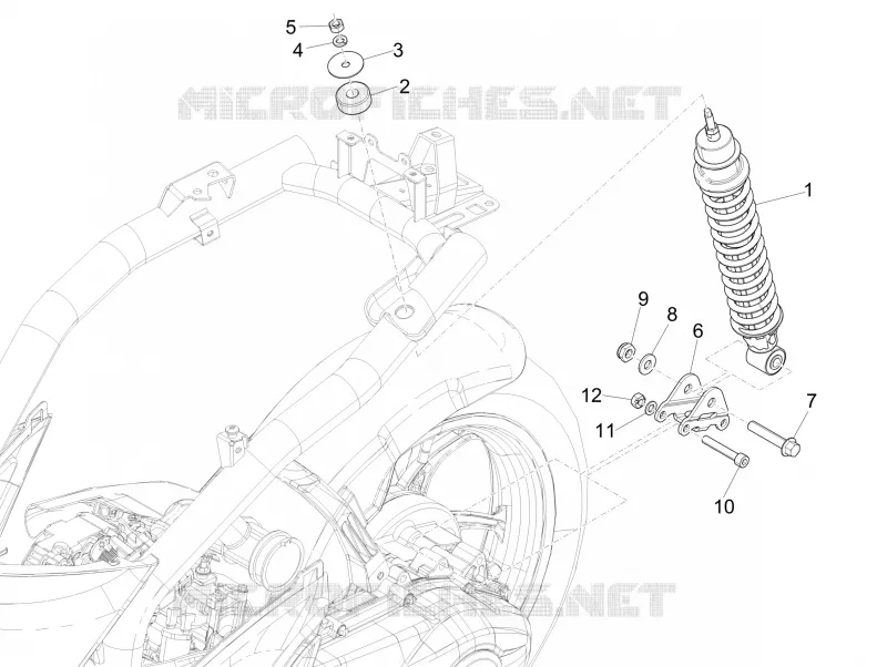 Suspension arrière - Amortisseur/s PIAGGIO PIAGGIO-SCOOTER 150 LIBERTY 2017  Liberty iGet 4T 3V ie ABS