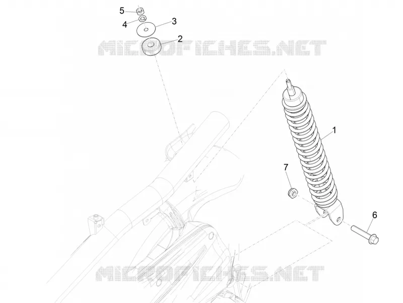 Suspension arrière - Amortisseur/s PIAGGIO PIAGGIO-SCOOTER 50 ZIP 2018  Zip 50 4T 25Km/h E4