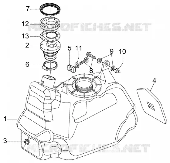 Reservoir Carburant GILERA GILERA-SCOOTER 500 NEXUS 2005  Nexus 500