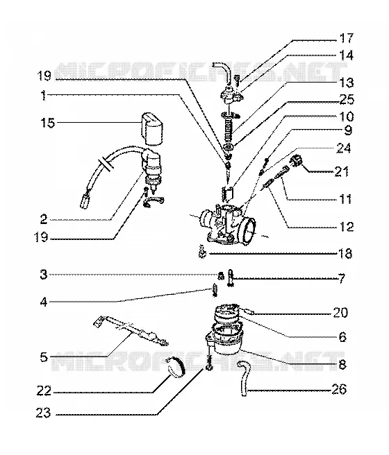 Carburettor dell'orto GILERA GILERA-SCOOTER 125 RUNNER 1999  Runner 125 FX 2T