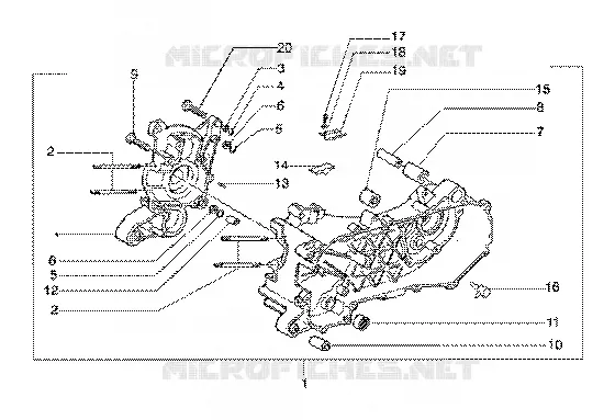 Crankase GILERA GILERA-SCOOTER 125 RUNNER 1999  Runner 125 FX 2T