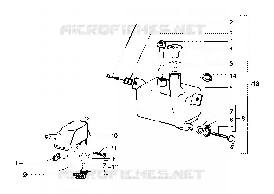 Oil mix tank-degaser GILERA GILERA-SCOOTER 125 RUNNER 1999  Runner 125 FX 2T