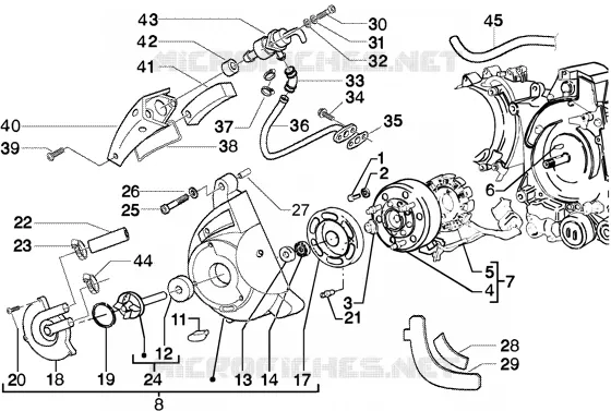 Flywheel magneto - Secondary air box GILERA GILERA-SCOOTER 125 RUNNER 2004  Runner 125 VX 4T