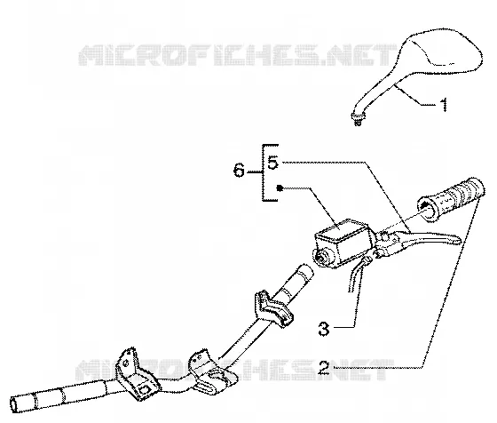 Handlebars component parts GILERA GILERA-SCOOTER 50 RUNNER 2003  Runner 50 SP