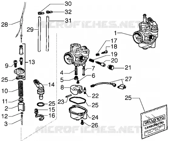 Carburateur GILERA GILERA-SCOOTER 50 ZULU 2001  Zulu 50