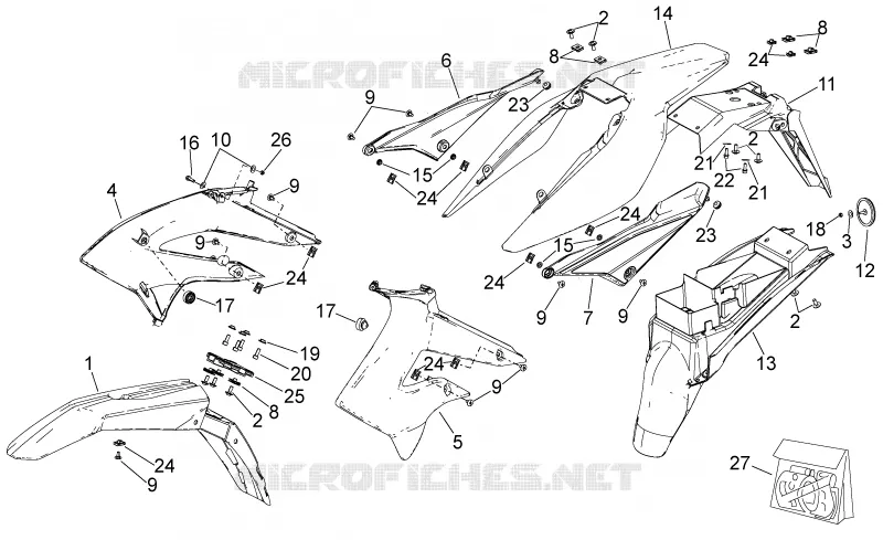 Carrosserie GILERA GILERA-MOTORCYCLES 50 RCR 2011  RCR 50