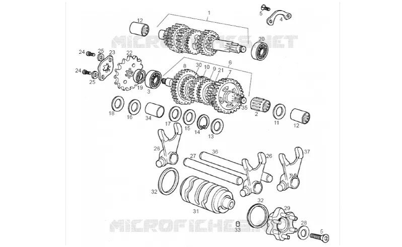 Boîte de vitesses GILERA GILERA-MOTORCYCLES 50 SMT 2016  SMT 50