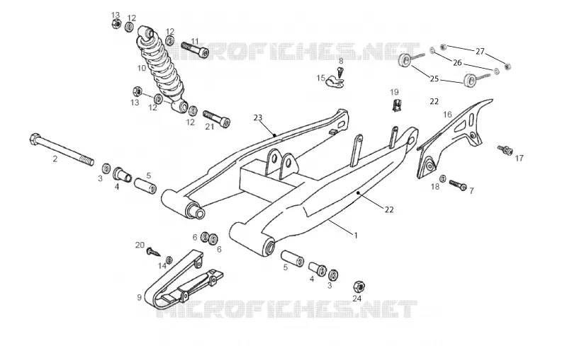 Fourche arriere - Amortisseur GILERA GILERA-MOTORCYCLES 50 SMT 2014  SMT 50