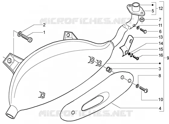 Silencieux VESPA VESPA-SCOOTER 125 GRANTURISMO 2004  Granturismo L