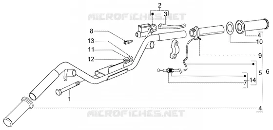 Handlebars component parts VESPA VESPA-SCOOTER 150 LX Other year  LX 150