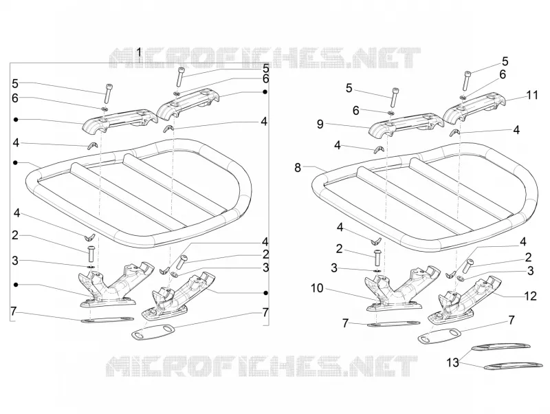 Porte-bagages arrière VESPA VESPA-SCOOTER 125 946 2013  946 125 4T 3V ABS E3