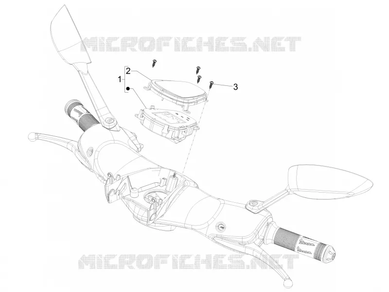 Groupe instruments - Cruscotto VESPA VESPA-SCOOTER 150 946 2014  946 150 4T 3V ABS