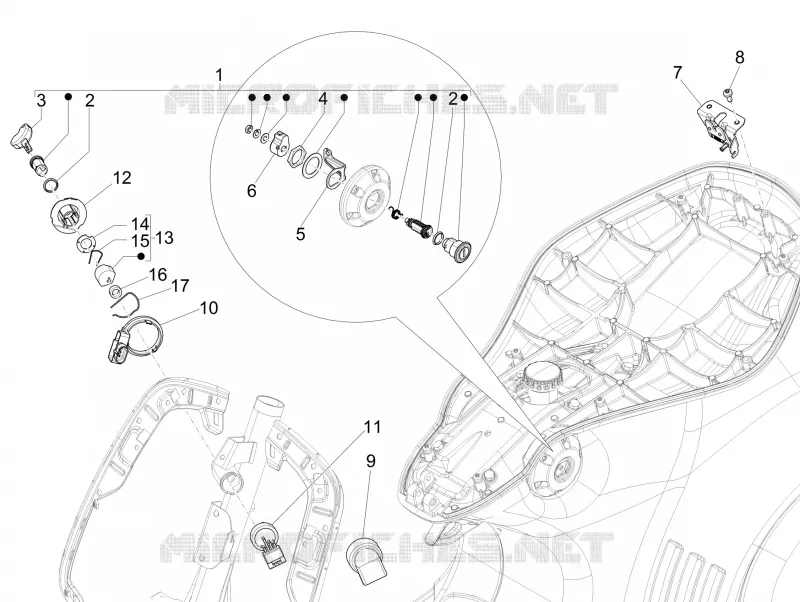 Serrures VESPA VESPA-SCOOTER 150 946 2013  946 150 4T 3V ABS