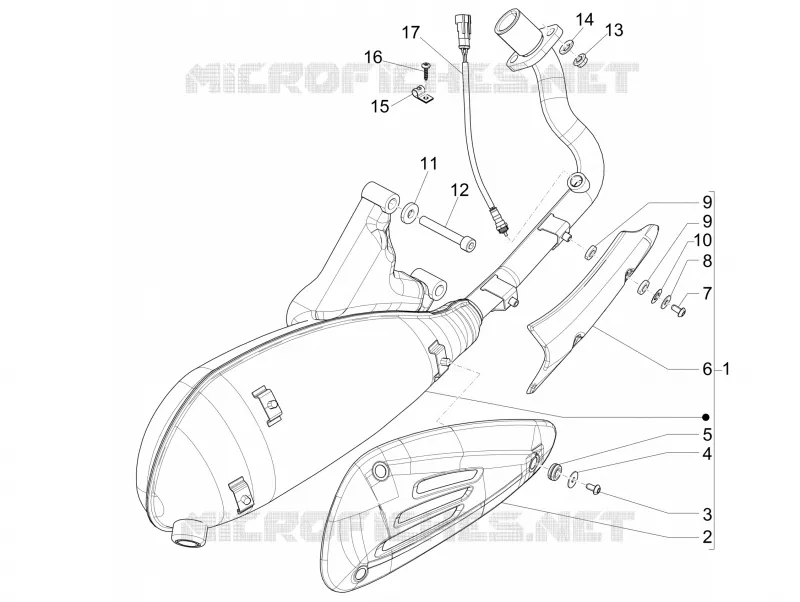 Silencieux VESPA VESPA-SCOOTER 150 946 2015  946 150 4T 3V ABS