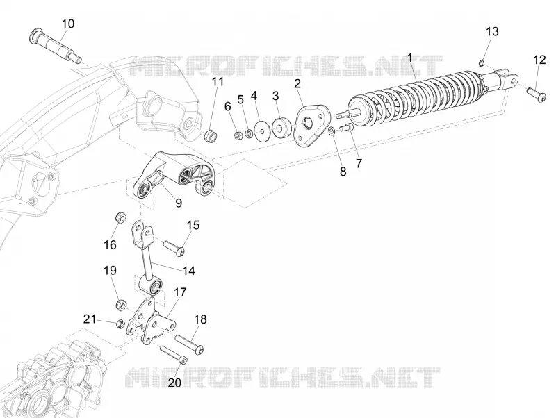 Suspension arrière - Amortisseur/s VESPA VESPA-SCOOTER 150 946 2016  946 150 4T 3V ABS