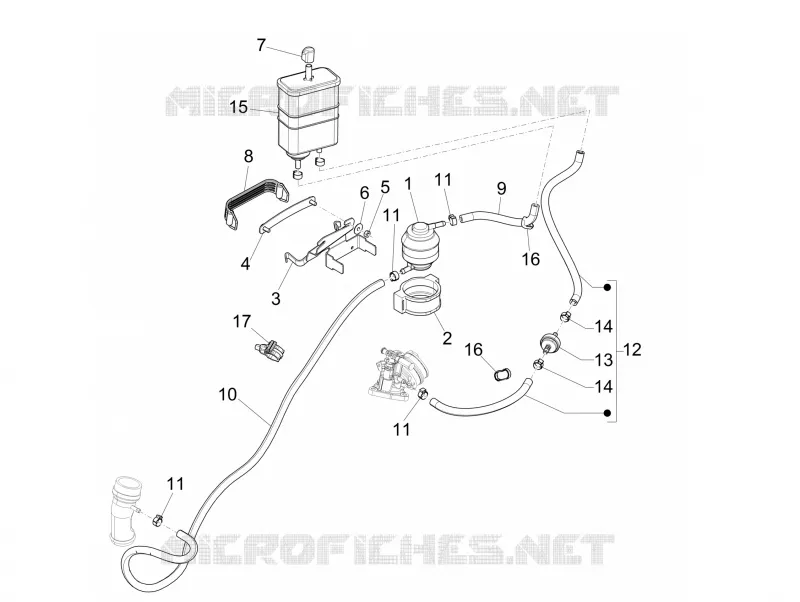 Système anti-évaporation VESPA VESPA-SCOOTER 150 946 2016  946 150 4T 3V ABS
