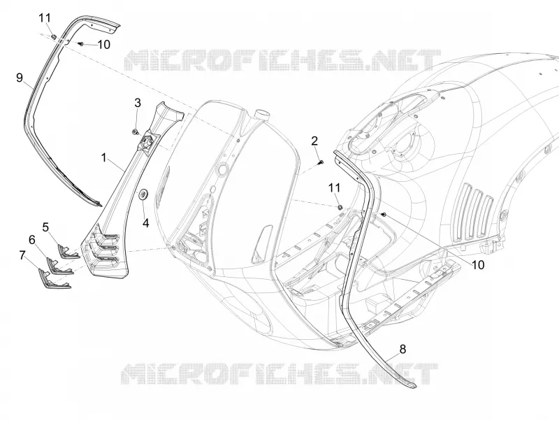 Tablier avant VESPA VESPA-SCOOTER 150 946 2013  946 150 4T 3V ABS