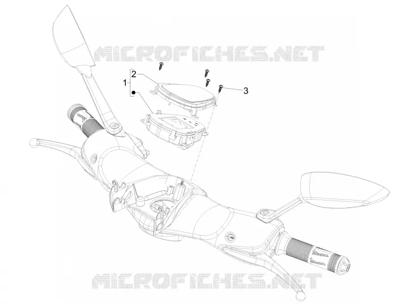 Groupe instruments - Cruscotto VESPA VESPA-SCOOTER 125 946 2015  946 ARMANI 125 4T 3V ABS E3