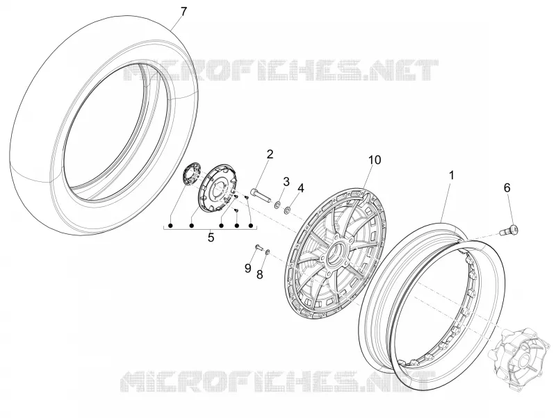 Roue avant VESPA VESPA-SCOOTER 125 946 2015  946 ARMANI 125 4T 3V ABS E3