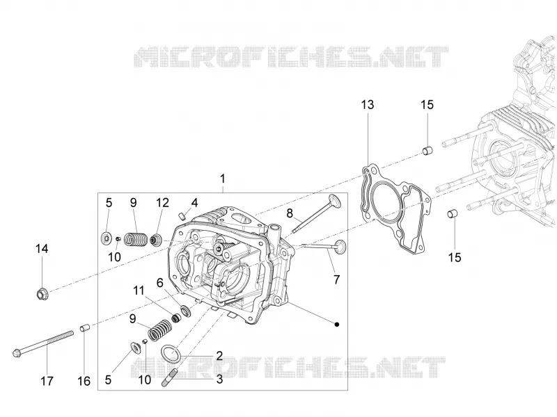 Ensemble culasse - Soupape VESPA VESPA-SCOOTER 150 946 2016  946 ARMANI 150 4T 3V ABS E3
